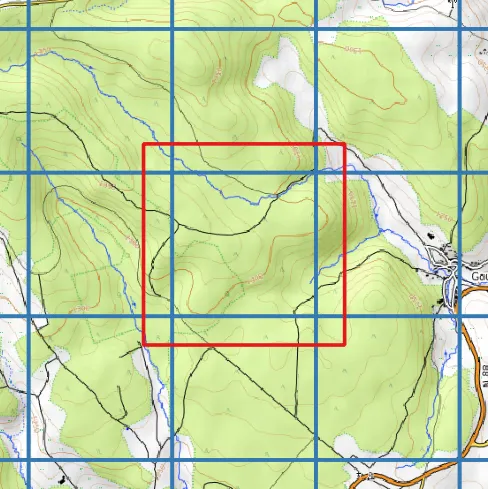 A schema of a tile extent with a 200 metters buffer